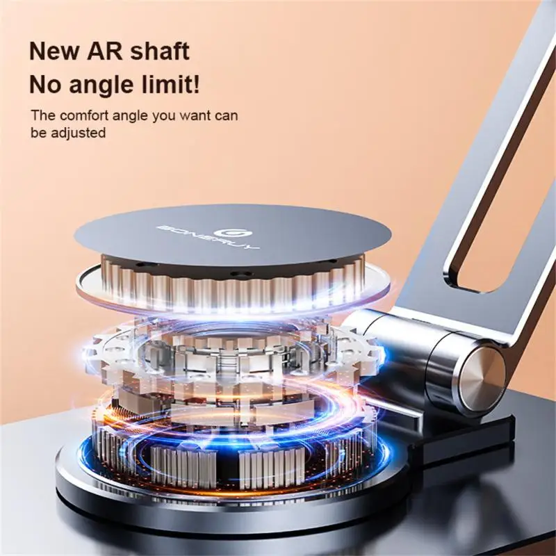 RYRA Metal Rotating Cell Phone Holder For Xiaomi IPhone Samsung Folding Cellphone Stand Mobile Phone Tablet Support Accessories