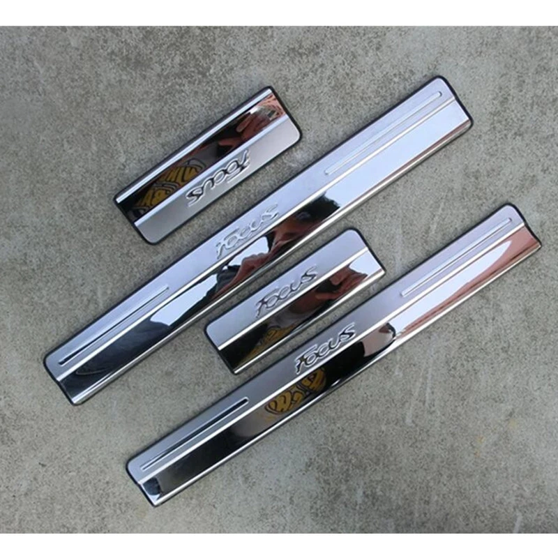 

Car Styling for Ford Focus 2 mk2 accessories 2005 2006-2009 2011 stianlesssteel auto door sill protector scuff plate sills guard