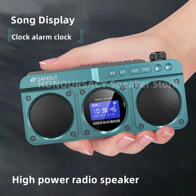 

Radio FM Mini Baru Untuk Orang Tua Luar Ruangan Speaker Bluetooth Nirkabel MP3 Walkman HIFI Kualitas Suara LED Tampilan Lirik Ja