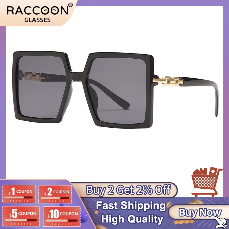 

Women Square Sunglasses For Men Vintage Oversized Frame Designer Glasses Brand 2022 Luxury Retro Fishing Driving Eyewear Uv400