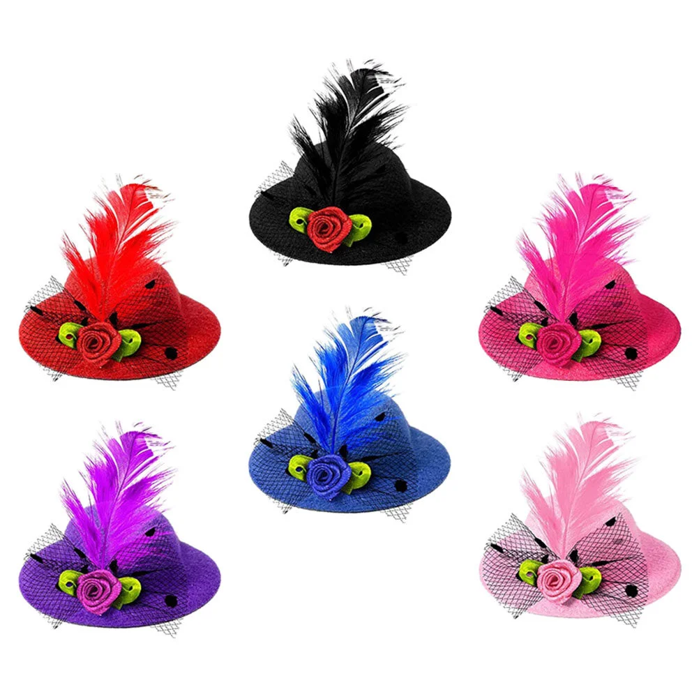 

6 Pcs Pet Chicken Hat Halloween Costume Wear-resistant Bird Compact Hen Small Animals Cloth Funny Parrot Portable Festival