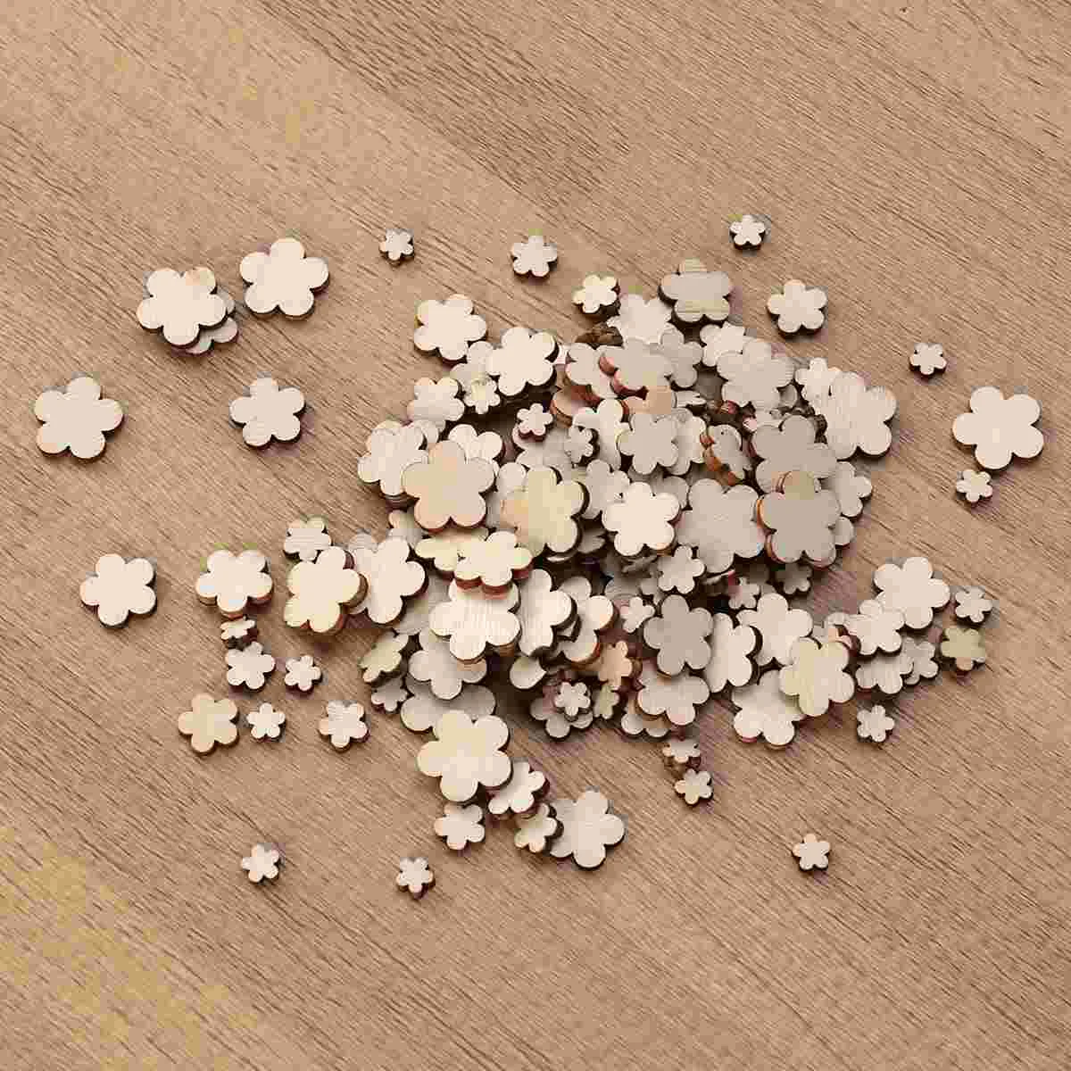 

100pcs Mixed Pieces Flower Carvings Craft Embellishments Ornament Manual Accessories for DIY - 6mm 8mm