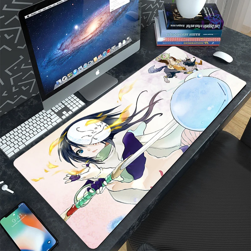 

Anime Large Keyboard Desk Mat Regarding My Rebirth And Becoming A Slime Gaming Mouse Pad XL Locking Edge Table Mats Mouse Pads