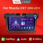 Junsun V1 AI Голосовое CarPlay Автомагнитола Магнитола Мультимедиа автомобиля для мазда Mazda CX-7 CX7 CX 7 2008-2015 Android auto 4G GPS трекер навигатор 2 DIN 2 дин андройд Аудио Автомагнитолы