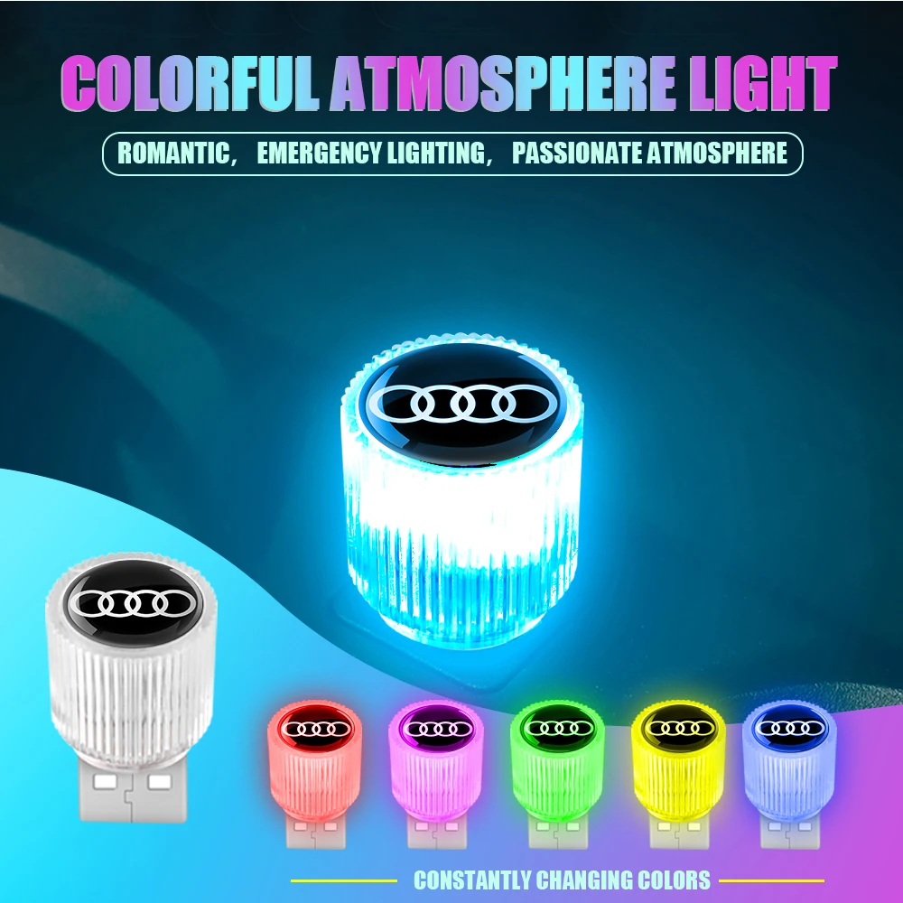 USB-подсветка для салона автомобиля цветное неоновое освещение Audi A3 8P 8L 8 в A4 B8 B6 B9 A6