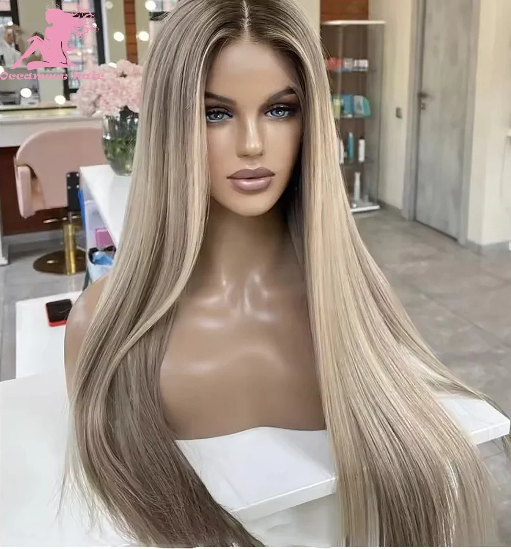 Парики из 100% человеческих волос Прямые бразильские волосы спереди