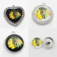 us ice hockey team chicago dangle charms diy necklace earrings bracelet bangles buttons sports jewelry accessories