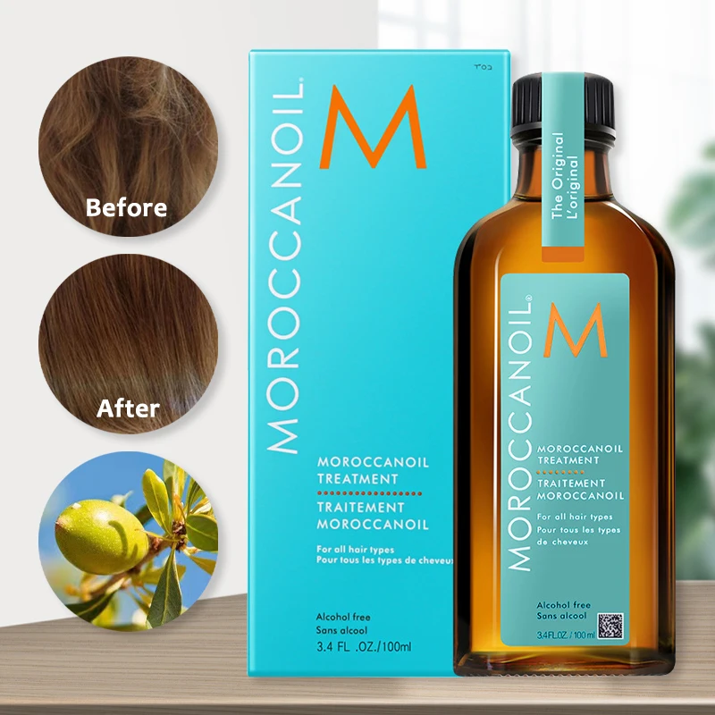 

Moroccan Essential Oil Refreshing Mild Non-Irritating Soft Nourishing Smooth Repair Dry Injury Hair Easy HairCare Nutty Hair Oil