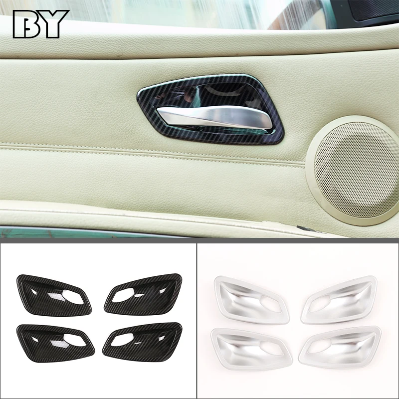 

Углеродное волокно для BMW 3 серии E90 E92 2005-2012 автомобильные аксессуары 4 шт. ABS Автомобильная Внутренняя дверь чаша крышка отделка