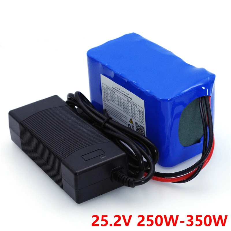 

24V 6s 4A 6A 8A 10A 18650 Battery Pack 25.2V 12Ah Li-ion Battery for Bicycle Battery 350W E Bike 250W Motor+Charger