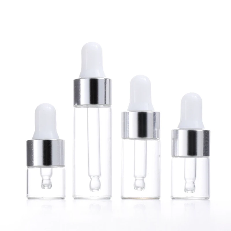 

1ml 2ml 3ml 5ml Mini Dropper Bottles Clear Pipette Bottle Glass Sample Vial Empty Container for Cosmetics Perfume Essential Oil