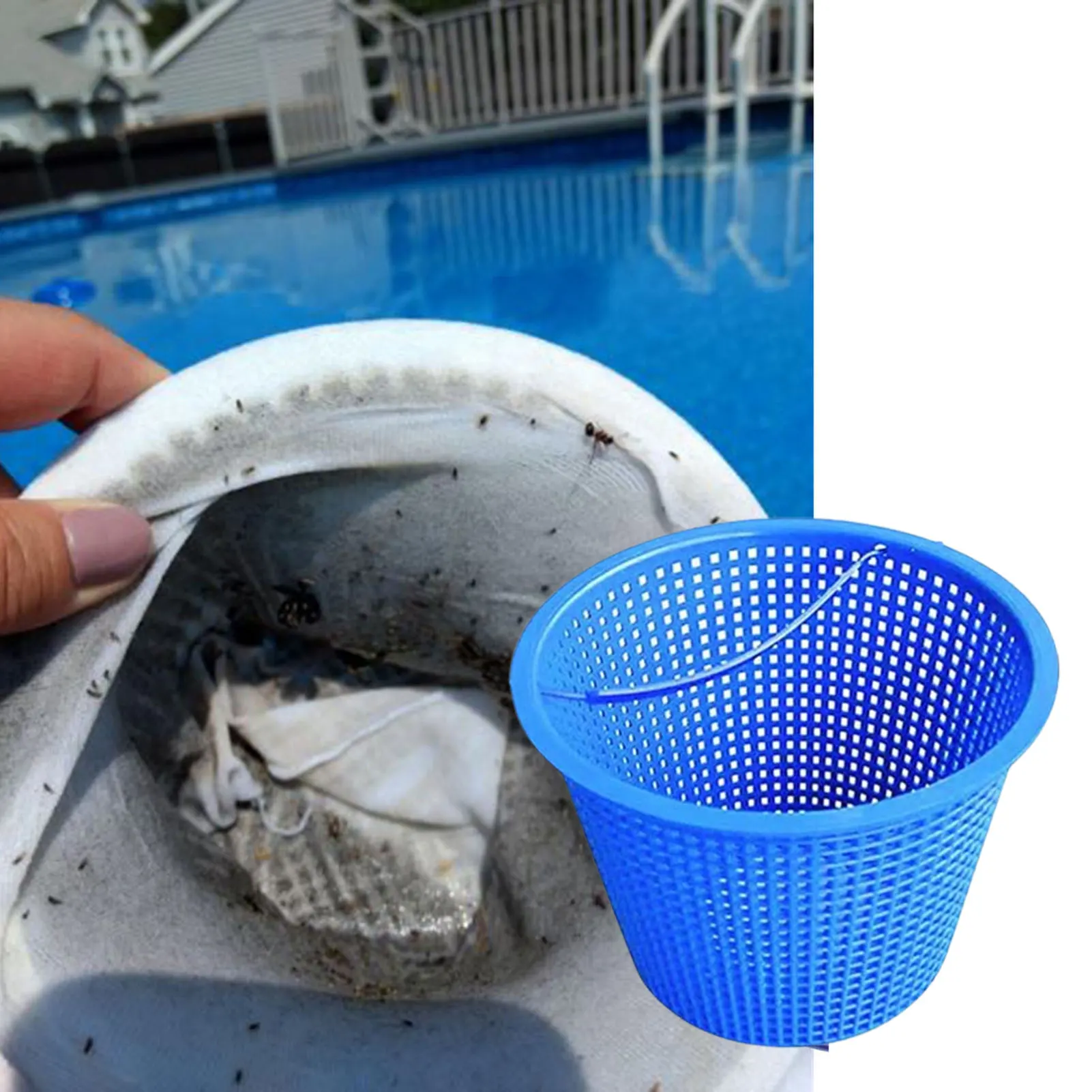 

Pool Skimmer Basket Strainer Basket With Handle Skimmers Cleans Debris And Leaves 5 Pack Pool Skimmer Socks Replacement