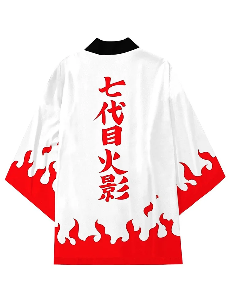 Кимоно косплей костюм Anime Naruto Konoha Kurama Uchiha Sharingan Symbol Seven Generations Cloak Haori Sasuke Kakashi подарки.