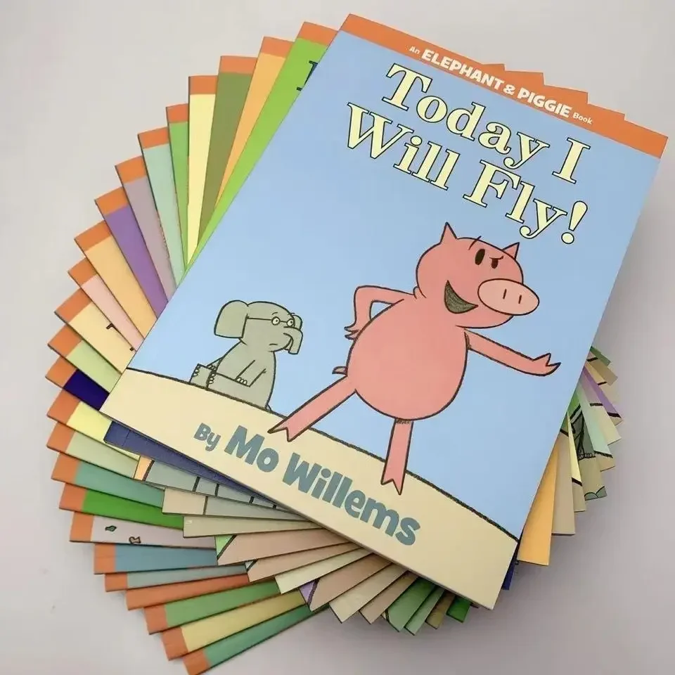 Случайные 10 книг Kawaii An Elephant and Piggies Book Интересная история Детская картинка Книги
