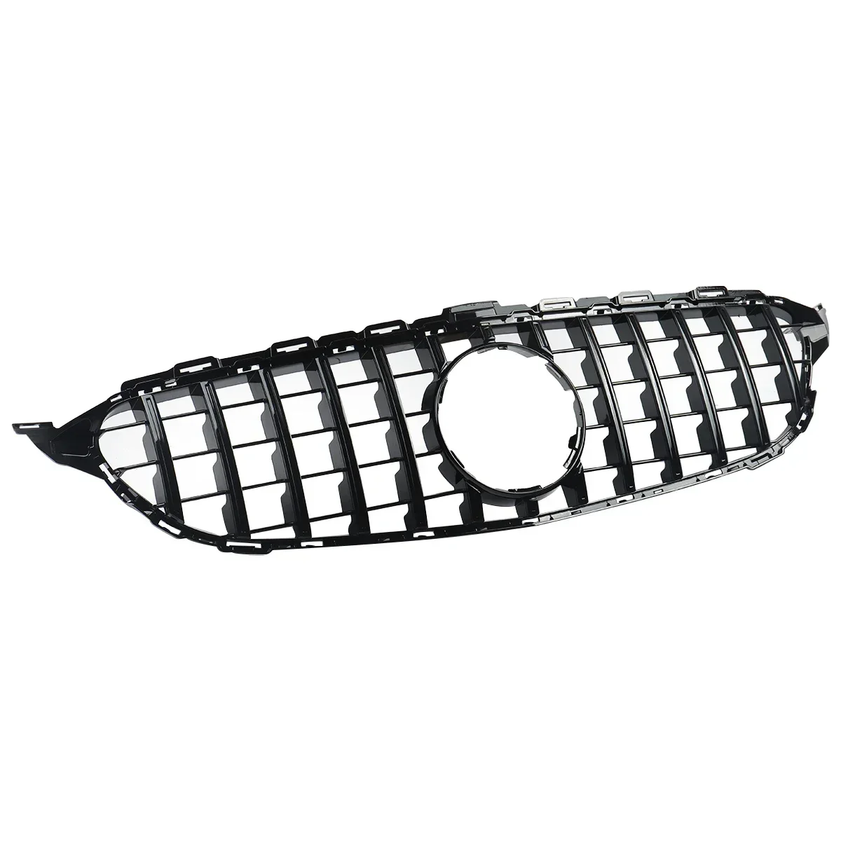 Передняя решетка радиатора для Mercedes W205 C300 C450 C43 AMG 2014-2018 GTR глянцевые черные