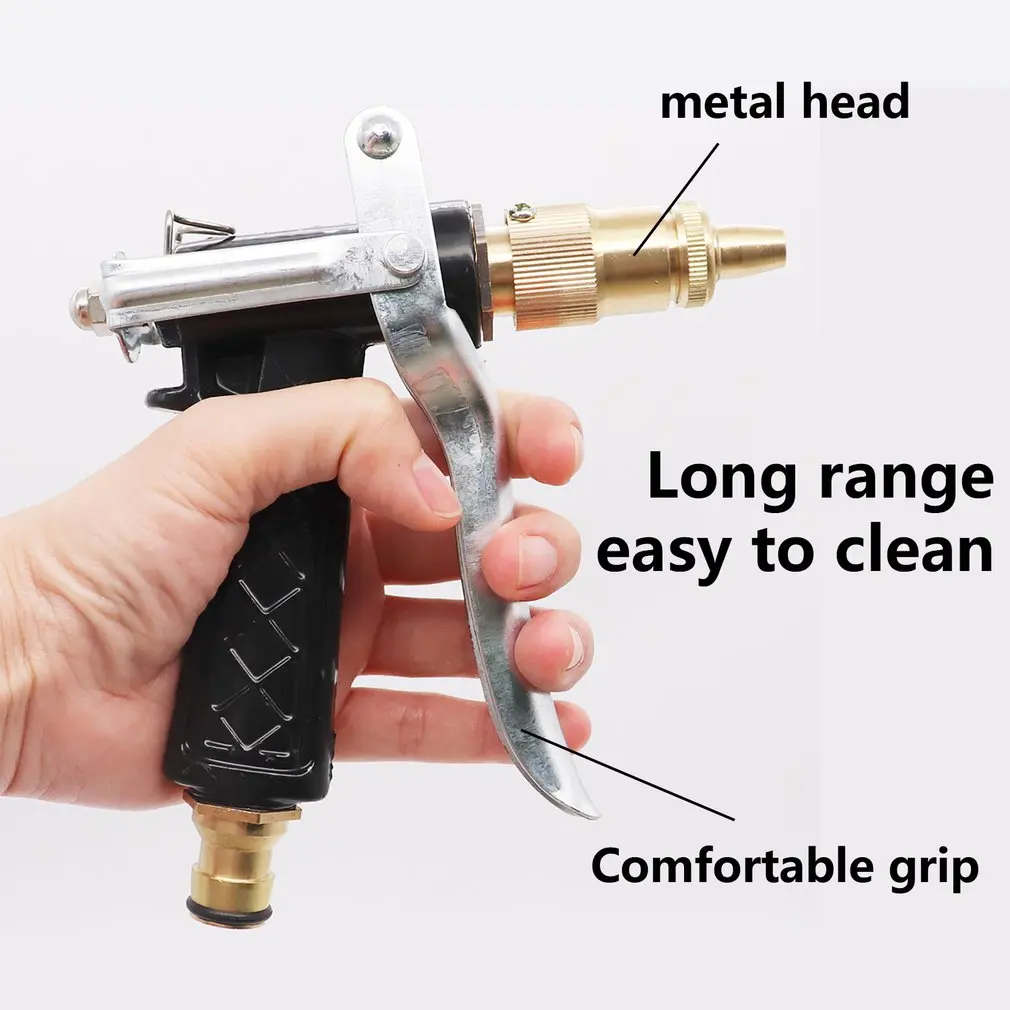 

2023 New Practical Garden High Pressure Metal Hose Nozzle Car Wash Water Sprayer Adjustable Copper Hose Sprayer Fast Delivery