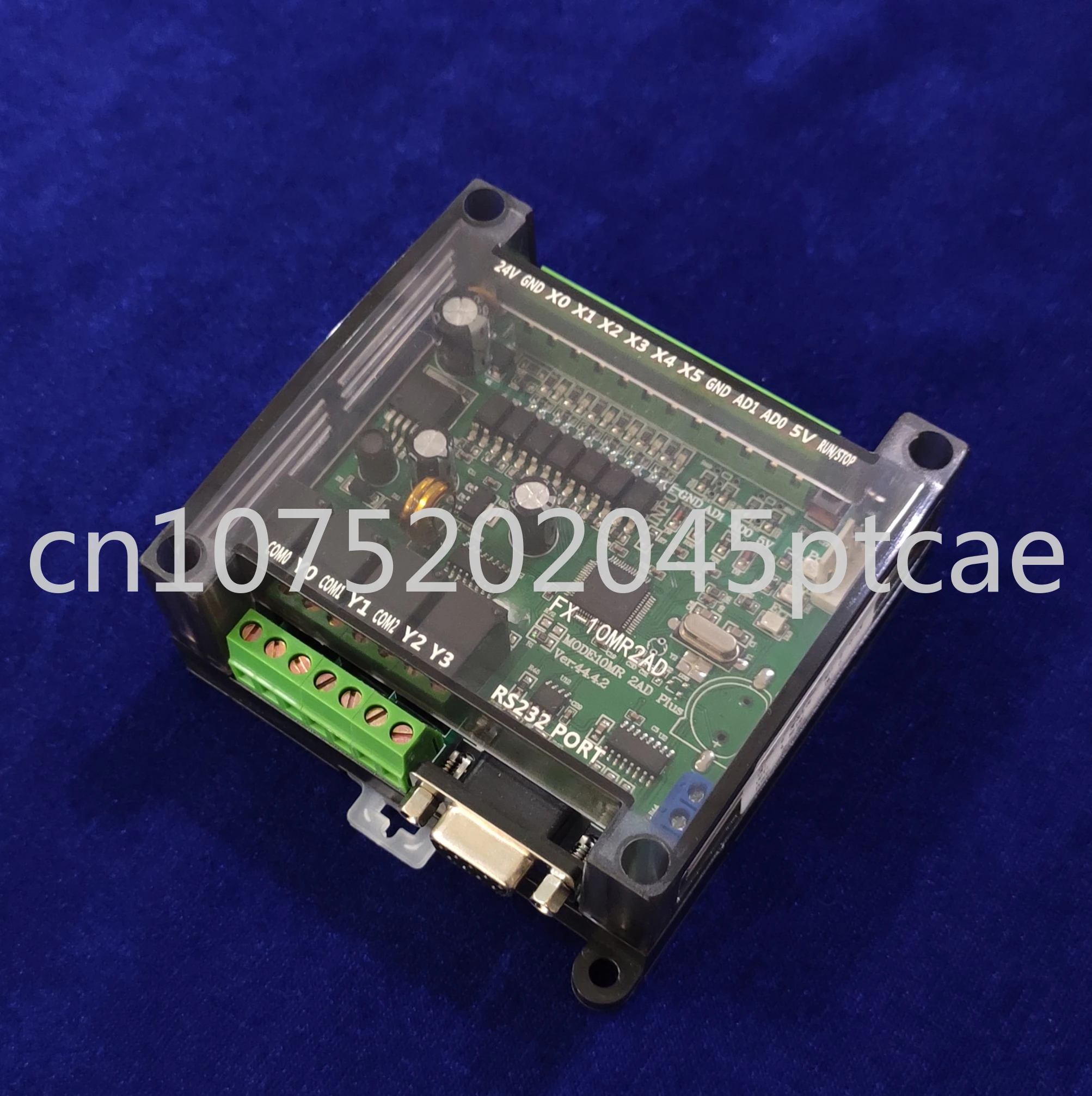 

FX1N FX2N 10MR 10MT 14MR 14MT 2AD PLC controller board for Mitsubishi 2AI 0-10V RS232 RS485 Modbus RTU with Case