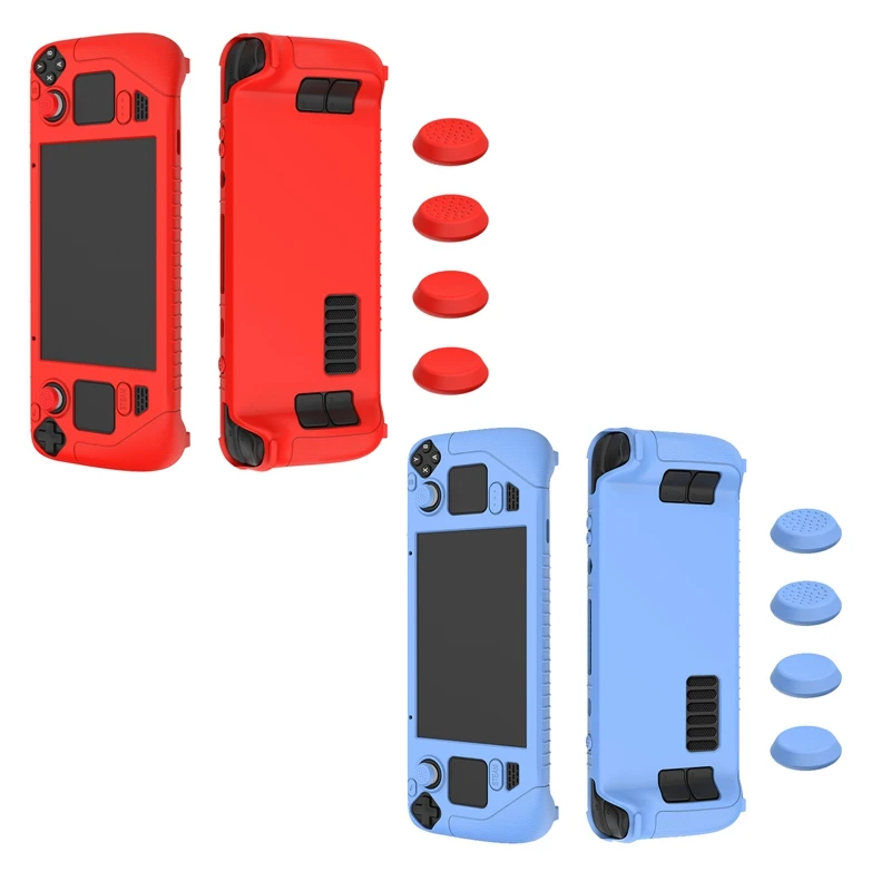 

For Steam Deck Game Console Case Soft Silicone Protective Cover Anti-Scratch Shockproof Protector Shell Game