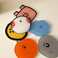 simple ins wind heat insulation and high temperature resistant bowls mat cute cartoon acrylic coasters table mat