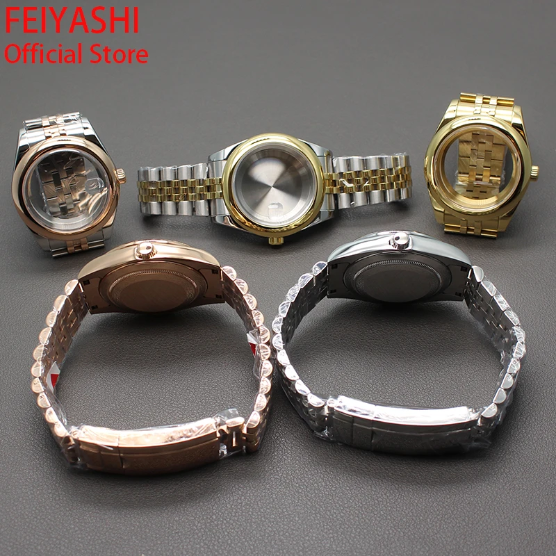 36mm 40mm Case Bracelets Strap Men's Watch Watchband Parts Sapphire Crystal For Seiko nh35 nh36 Miyota 8215 Movement 28.5mm Dial