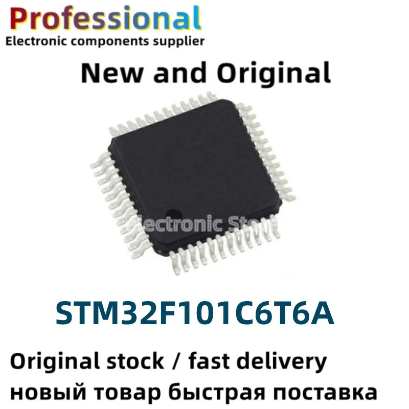 

10PCS New and Original STM32F 101C6T6A QFP-48 STM32F101C6T6A