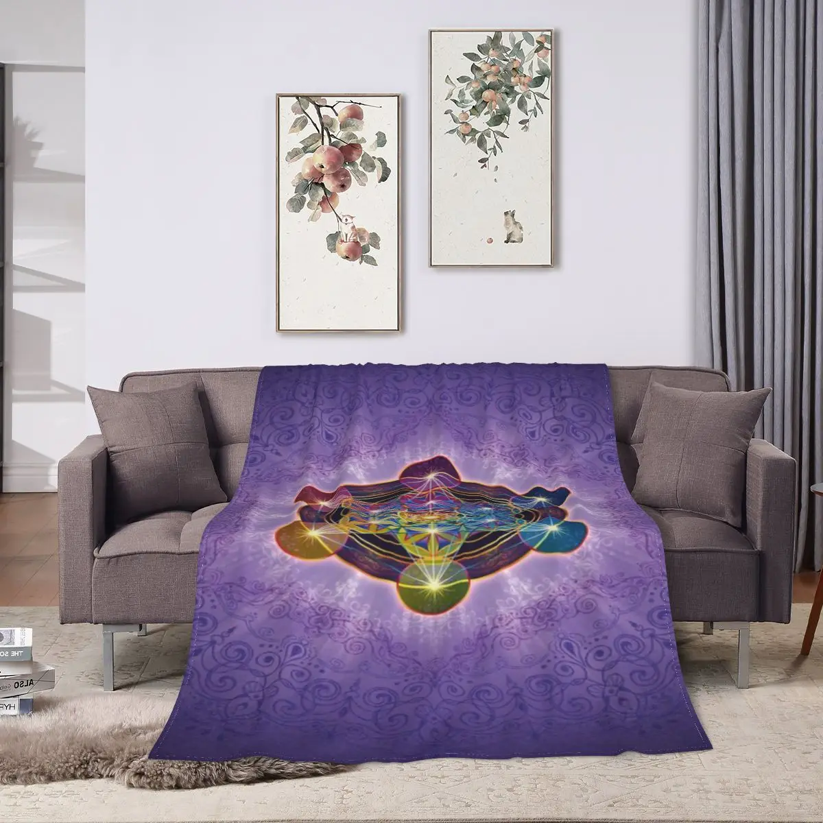 Сверхмягкое Флисовое одеяло Metatron S Cube Merkabah