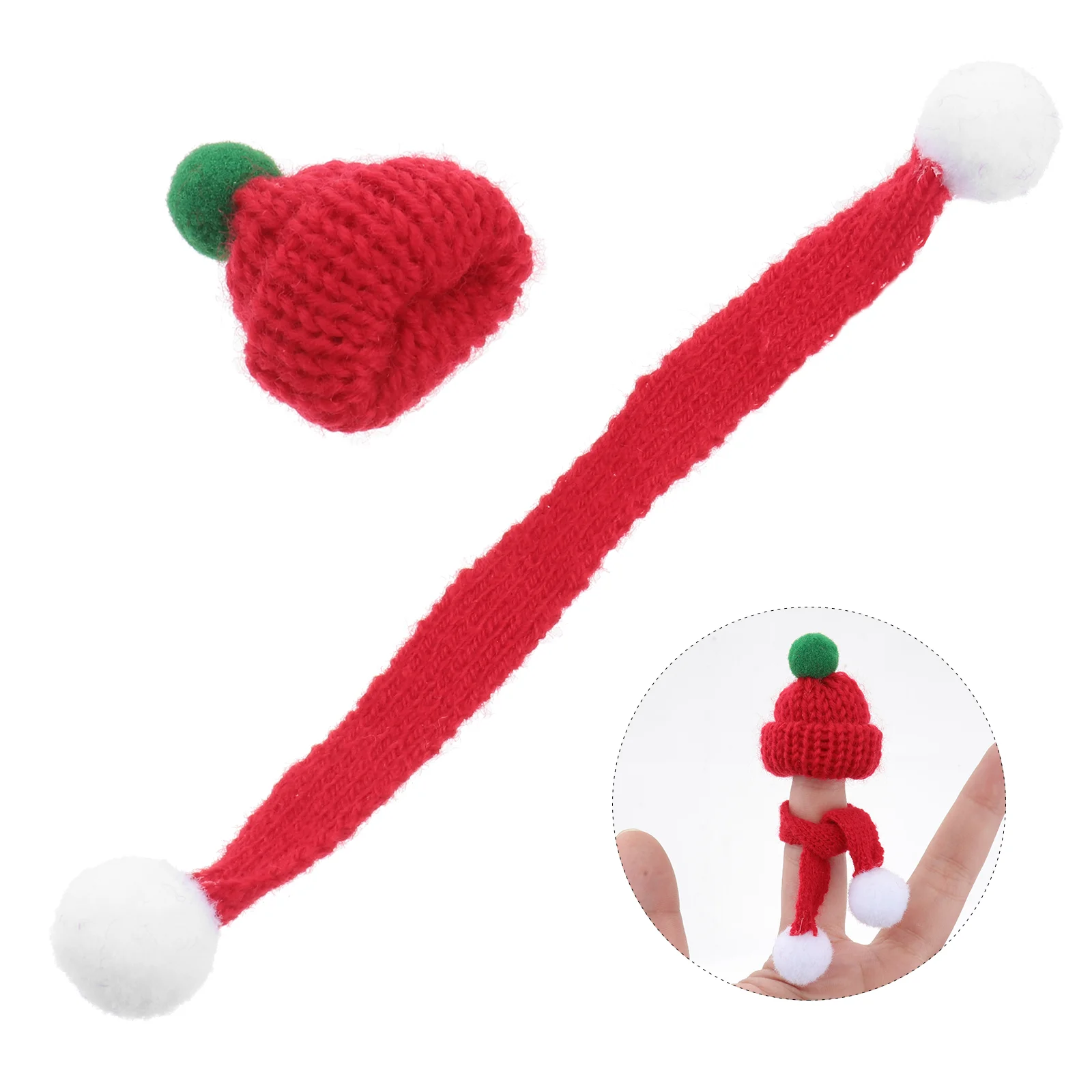 

20pcs Knitted Christmas Hat Scarf DIY Phone Case Decorations for Crafts