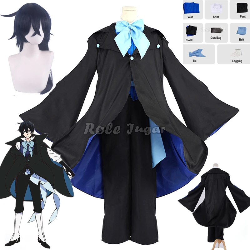 

Anime The Case Study of Vanitas Cosplay Costume Men Vanitas Black Uniform Suit Wigs Halloween Carnival Party Outfits