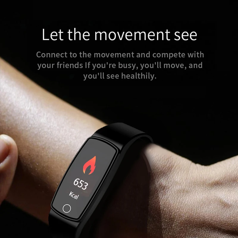 Смарт-Браслет фитнес-трекер монитор пульса и артериального давления цветной