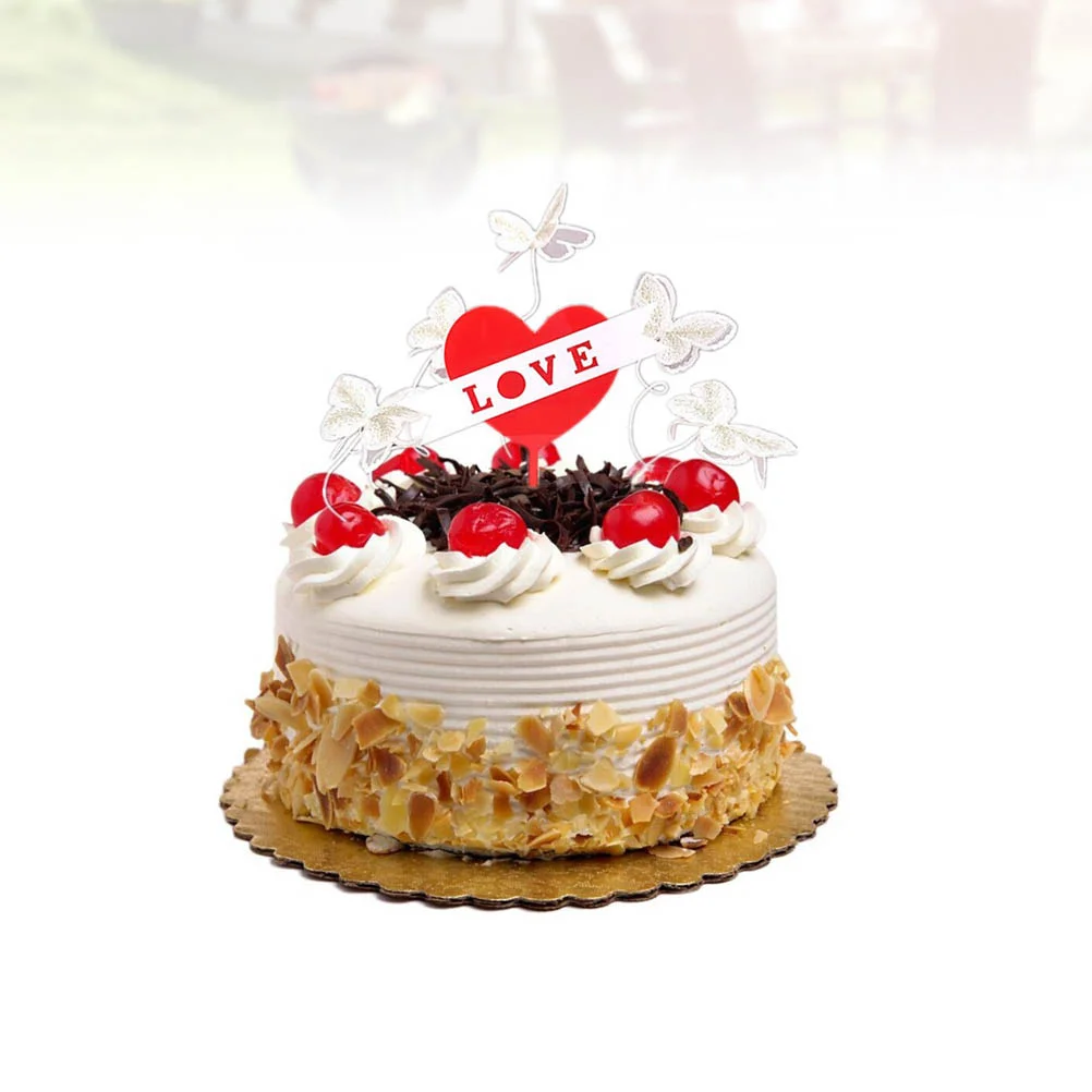 

6Pcs Delicate Creative Cupcake Picks Ornaments Party Cake Decoration