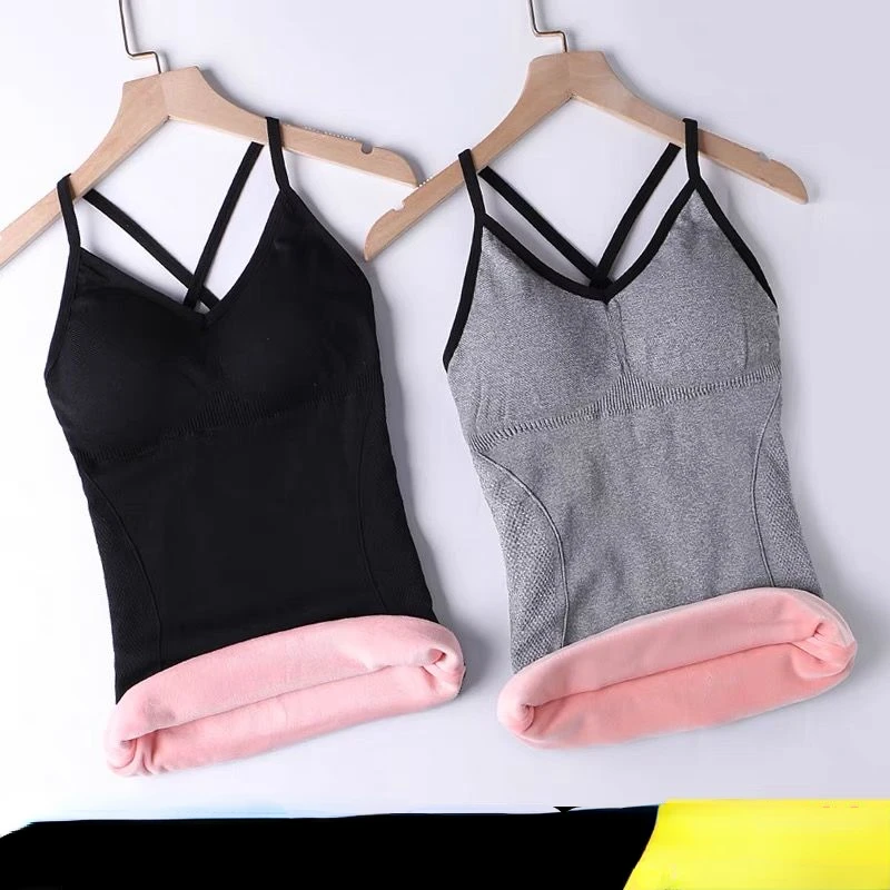 

Термобелье, бархатный жилет, зимний женский простой однотонный нагрудный жилет, тонкий теплый жилет на бретельках, женское термобелье E690