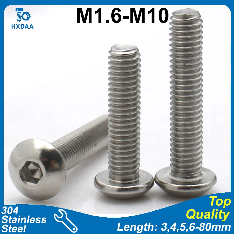 

Винты с полукруглой головкой XIAOCHAO из нержавеющей стали 304 DIN 7380