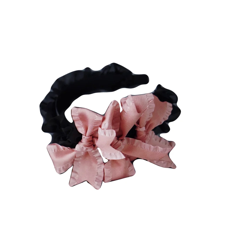 Оригинальная ручная обшивка искусственная лента для головы черная пудра СПАЙС