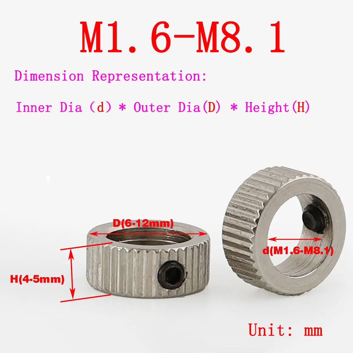 

Nickel-Plated Steel Bushings, Optical Shaft Limit Rings, Snap Rings, Positioners