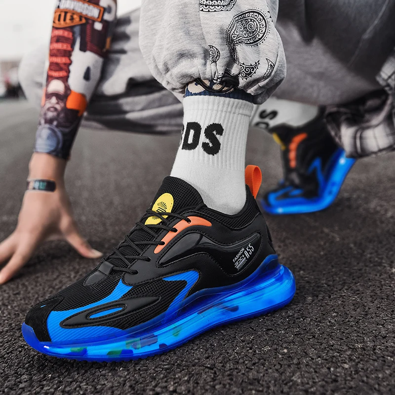 

Summer Mesh Air Cushion Sneakers Rubber Skidproof Outsole Running Shoes Breathable Male Sports Jogging Shoes Zapatillas Hombre