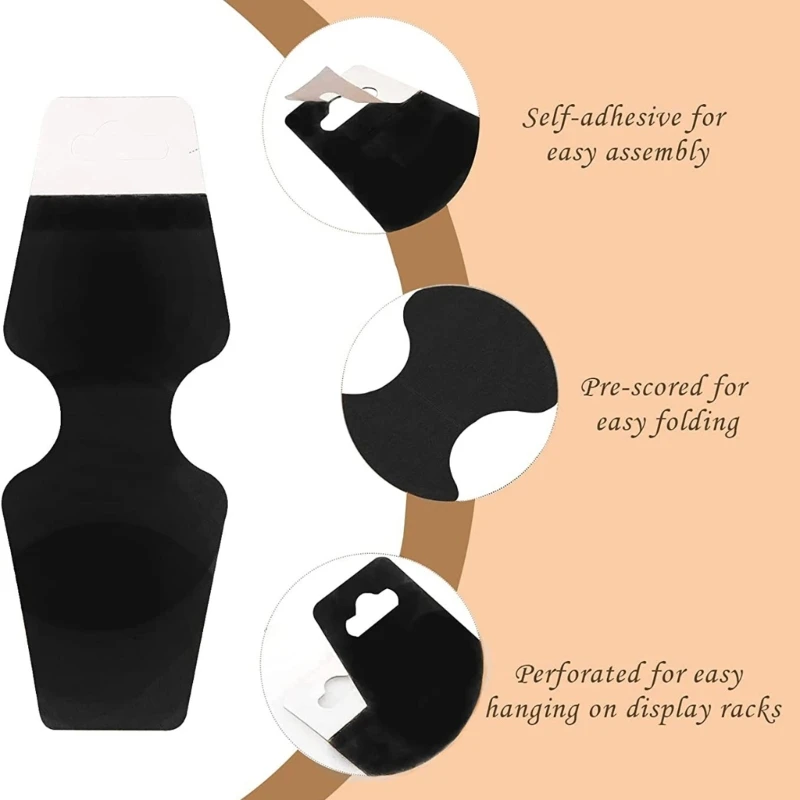 

100XAdhesive Card Double-Sided Sticky Card Jewelry-Tag for Selling Packaging Necklaces Bracelet Kraft Paper Display Card