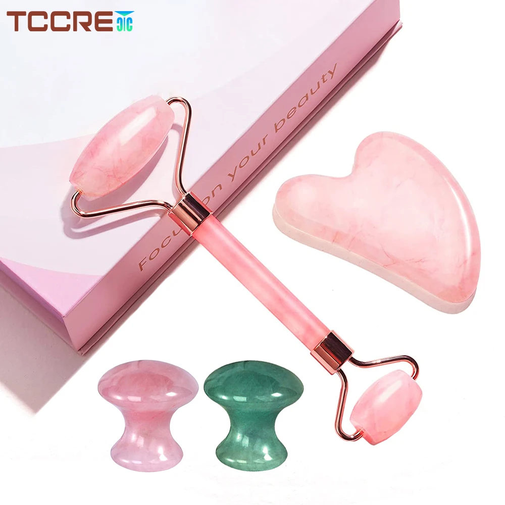 Набор инструментов для красоты лица Jade Roller &amp Gua Sha роликовый массажер шеи кожи