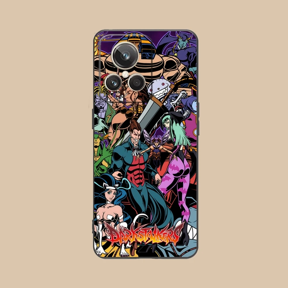 Darkstalkers Morrigan Mobile Cell Phone Case for Realme GT 2 9i 8i 7i Pro X50 X2 C35 C21 C20 C11 C3 Black Soft Cover Shell