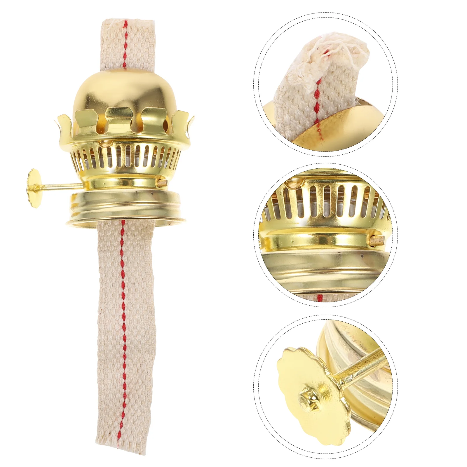 

Lamp Oil Burner Replacement Wick Wicks Holderkerosene Parts Chimney Light Holders Rack Buddhistvintage Collar Reduction Brass