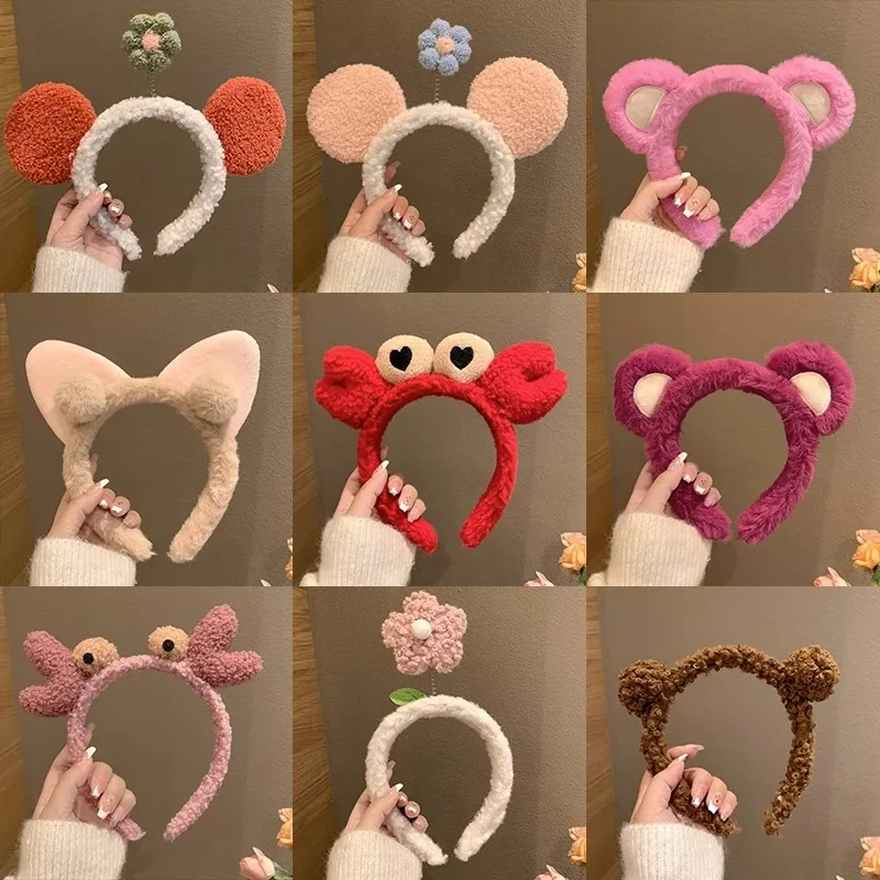 

Padded Solid Halo Oval Fuzzy Faux Fur Ladies Headband Hair Band Velvet Hair Accessories Big Lamb Wool Headband for Women Girls