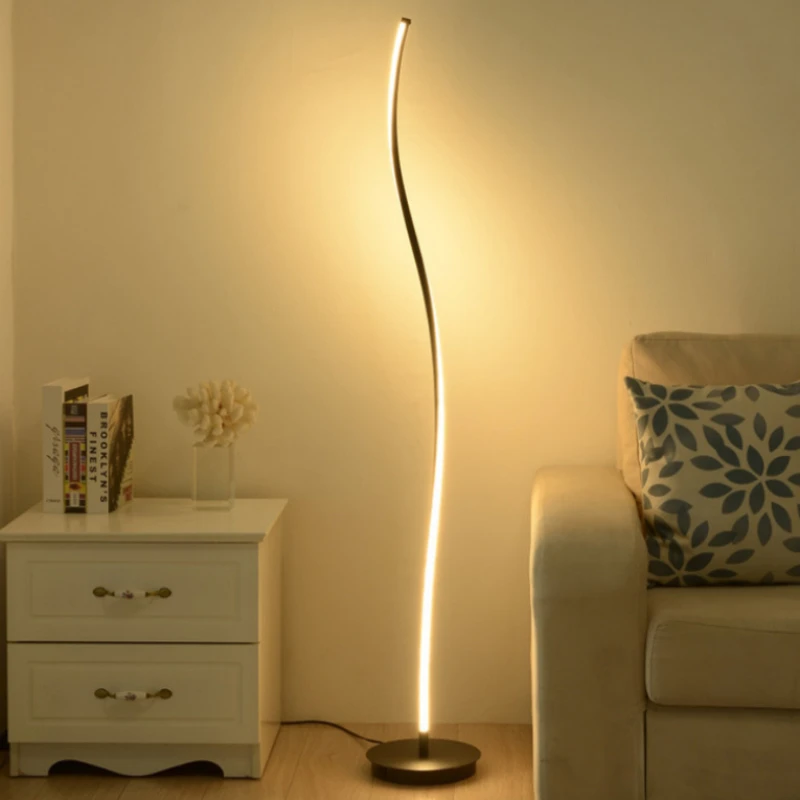 

2021 beauty salon daylight slimline elegant spiral unique decorative designer corner nordiac modern led floor lamp