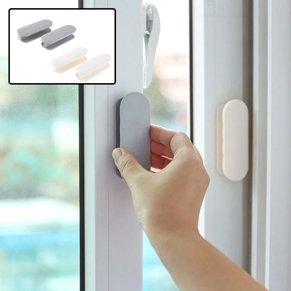 

2pcs Self-adhesive Handles for Doors Glass Window Cabinet Drawer Door Handle Sliding door handle push-pull Home Supplies