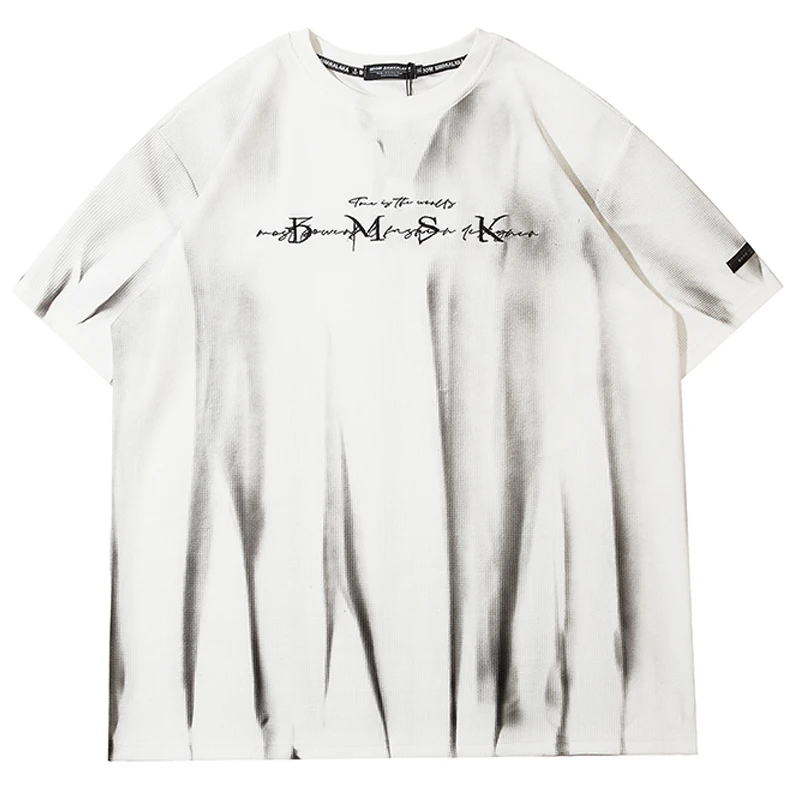 

Футболка мужская оверсайз с вафельным принтом, 100% хлопок