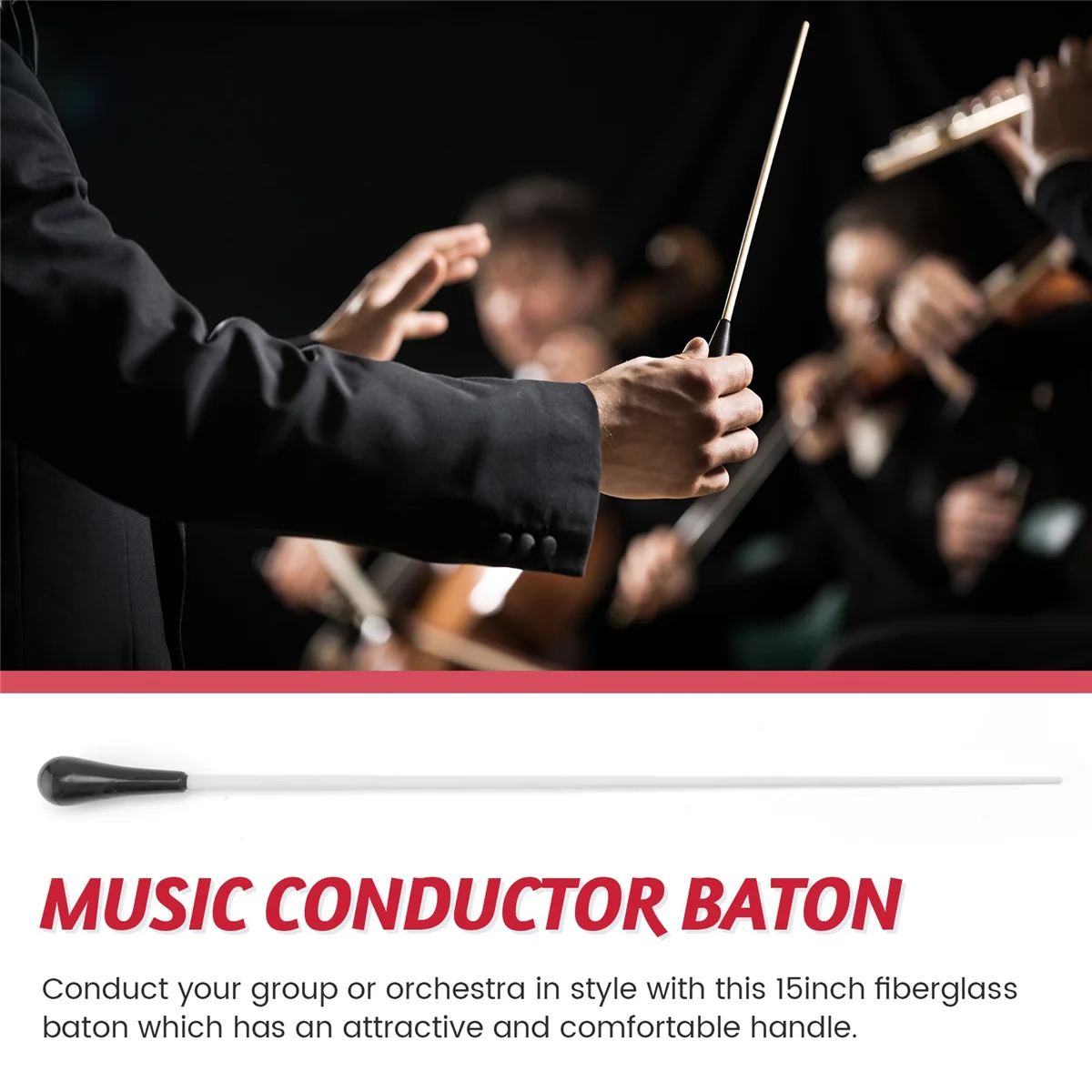 Новая черная ручка из АБС-пластика музыкальная дирижерская дубинка подарочная