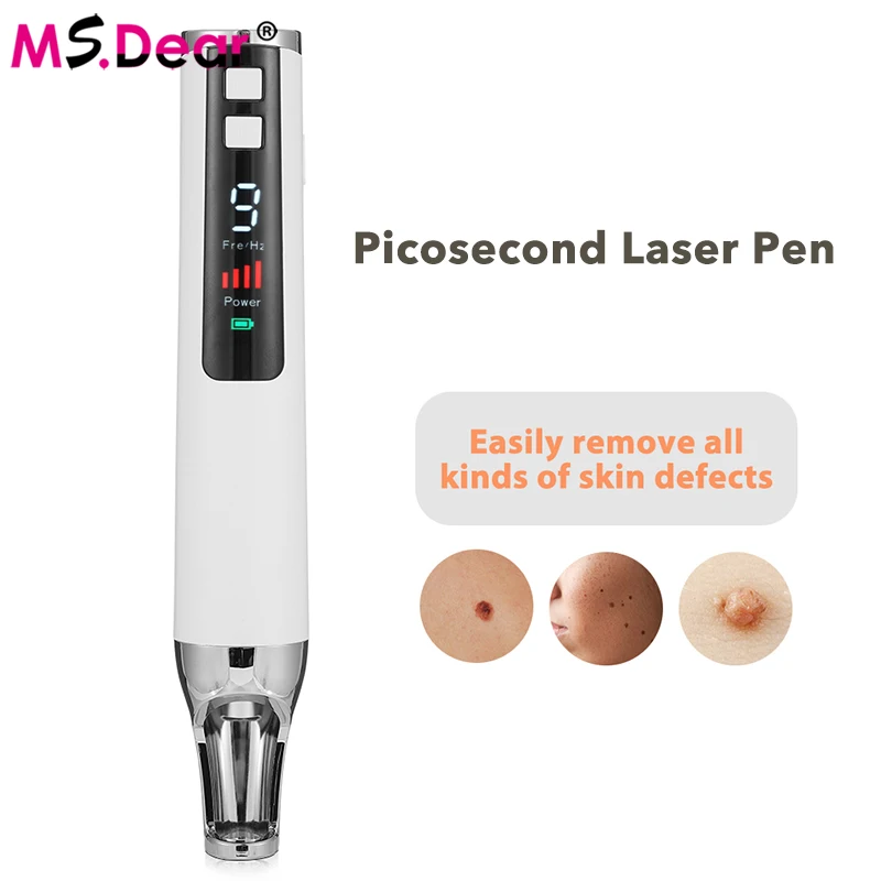 Picosecond Laser Pen Blue Red Light LCD 9-Speed Mode Therapy Tattoo Scar Mole Skin Tag Dark Spot Removal Beauty Device Machine