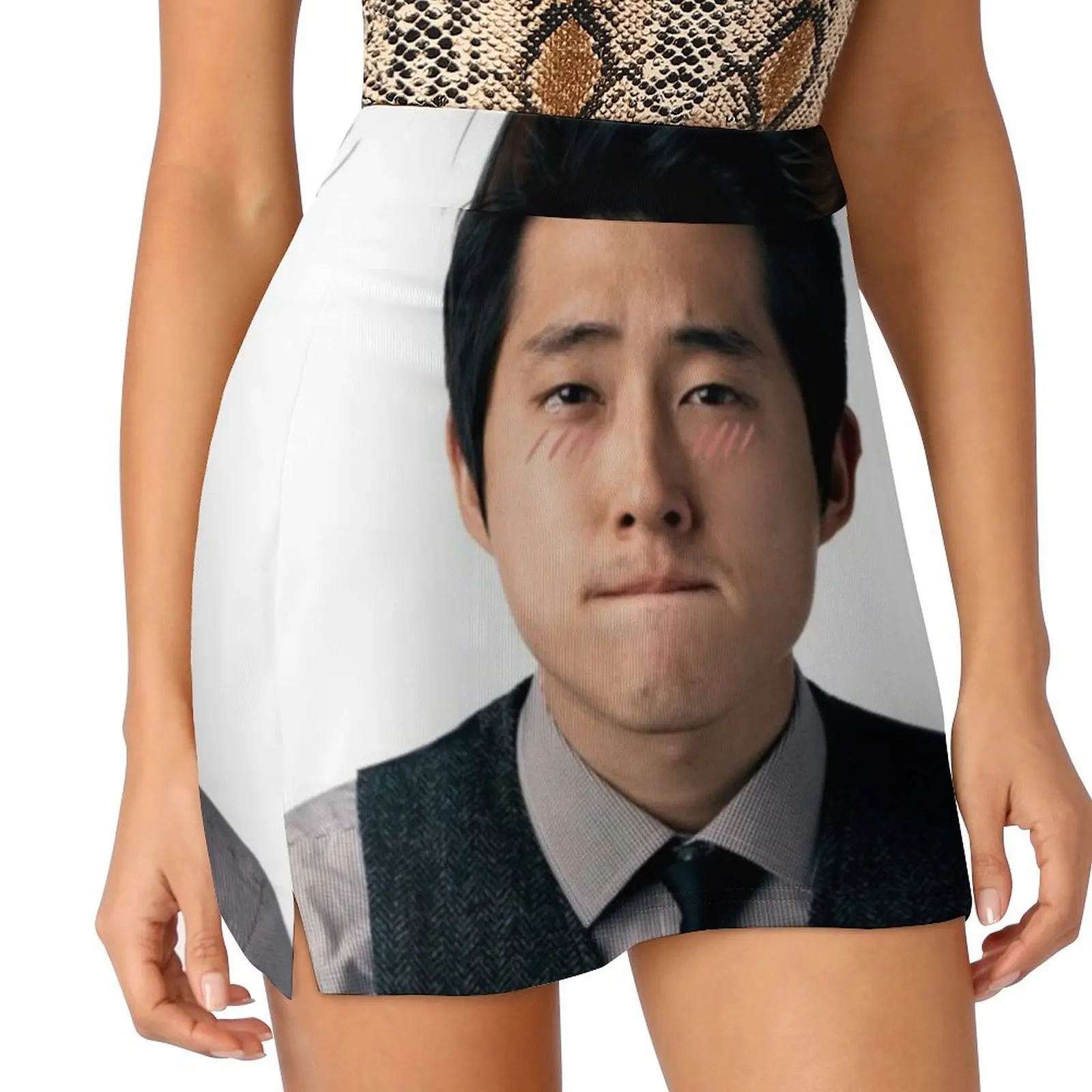 Мини-юбка Steven Yeun Glenn Rhee с котенком модная корейская одежда юбка для девочек