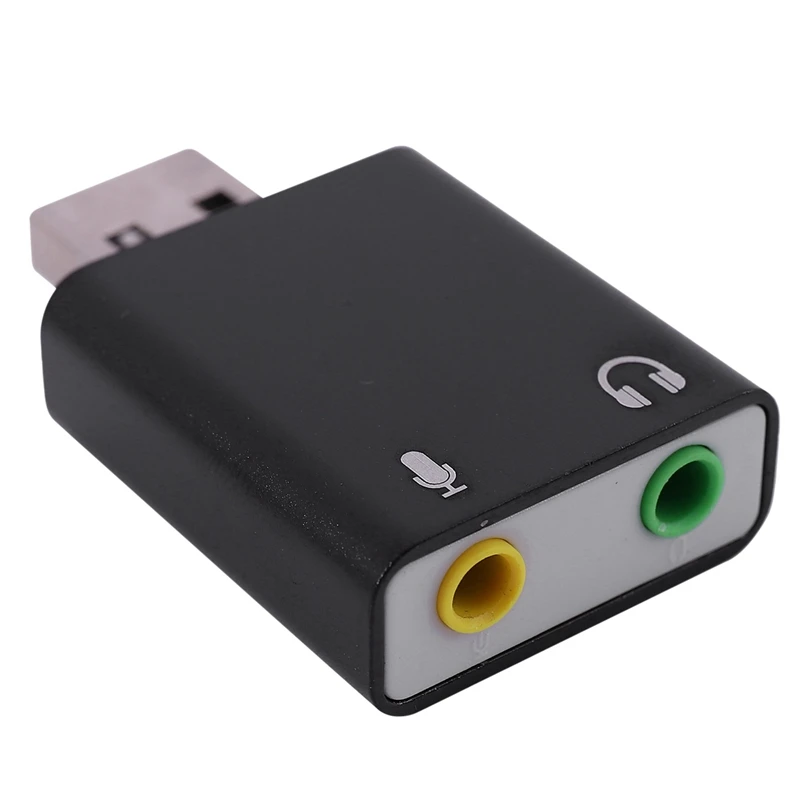 

3X 7.1-Channel Aluminum Alloy USB Sound Card Computer External Sound Card USB7.1 Sound Card Analog Sound Card