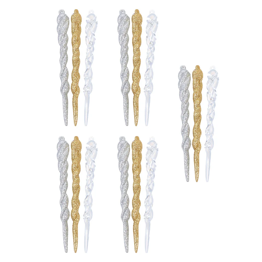 

Christmas Tree Icicles Decorationacrylic Clear Pendant Crystal Set Pendants Icicle Decorations Holiday Winter Hanging Ornaments