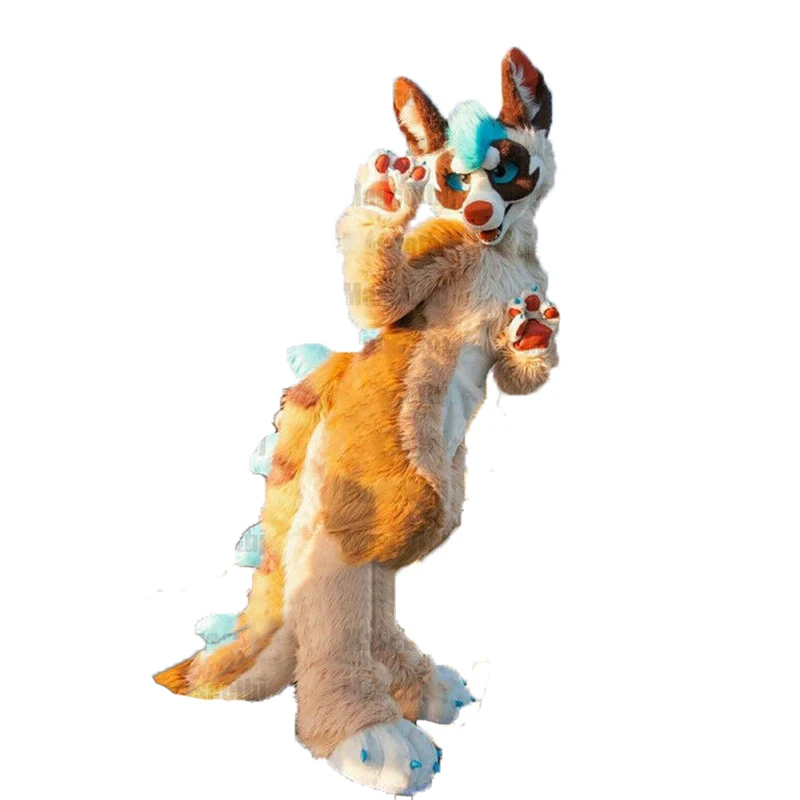 

Plush Fursuit Husky Dog Fox Mascot Costume Furry Animal Role-playing Suit Fancy Party Game Clothes One-piece Stage Show Adult