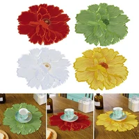 table mat 2022 new flowers embroidery placemat chinese style home fabric coaster desktop decor kitchen accessories plate mat